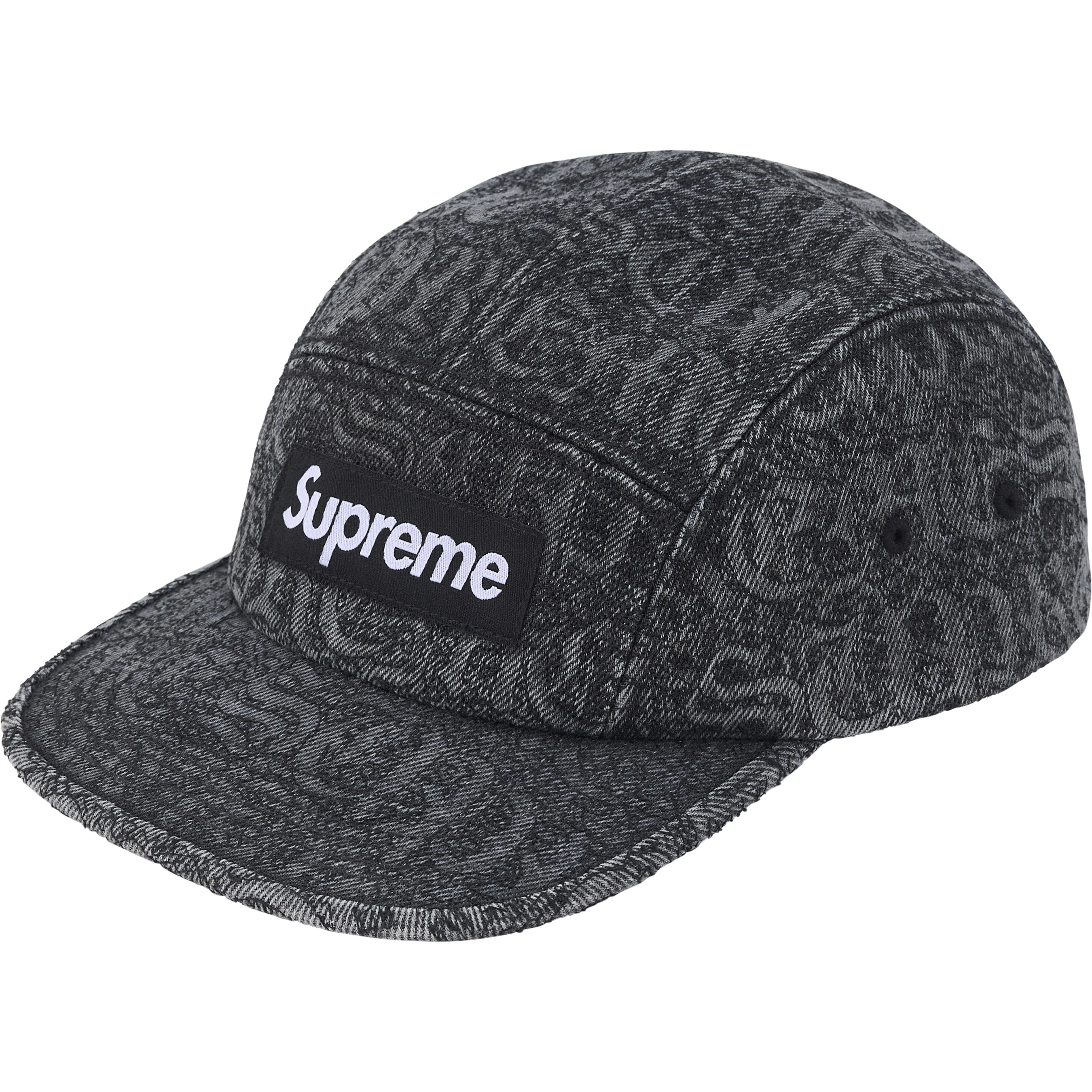 Stitched Old English Denim Camp Cap view 8